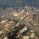 Photo of neighborhood destroyed by fire